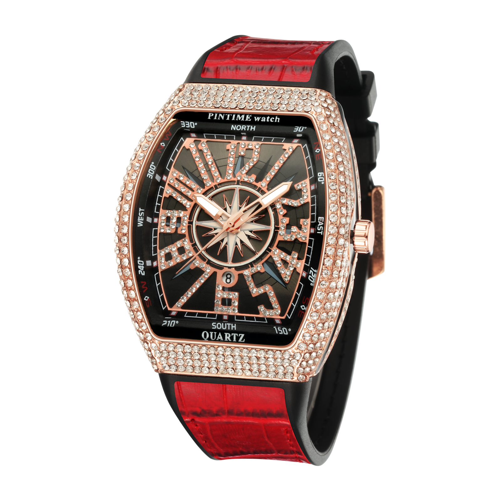 Luxury Watch With Arabic Numerals - PINTIME Men's Watches Luxury Reloj Diamond
