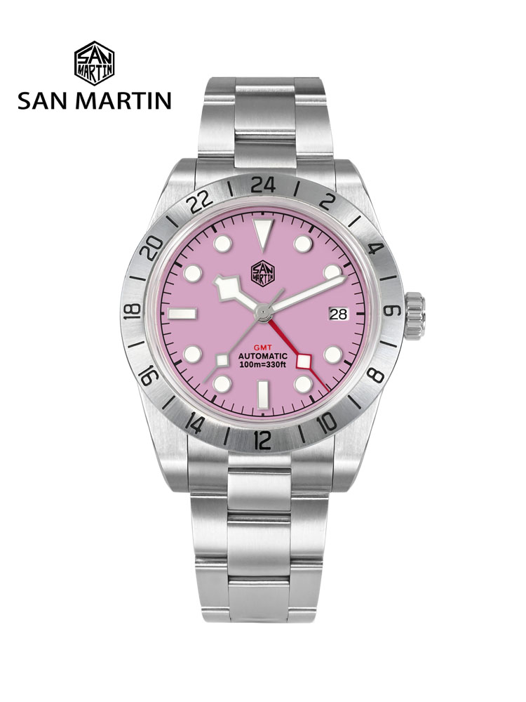 Luxury Watch La - San Martin Pink Dial BB GMT