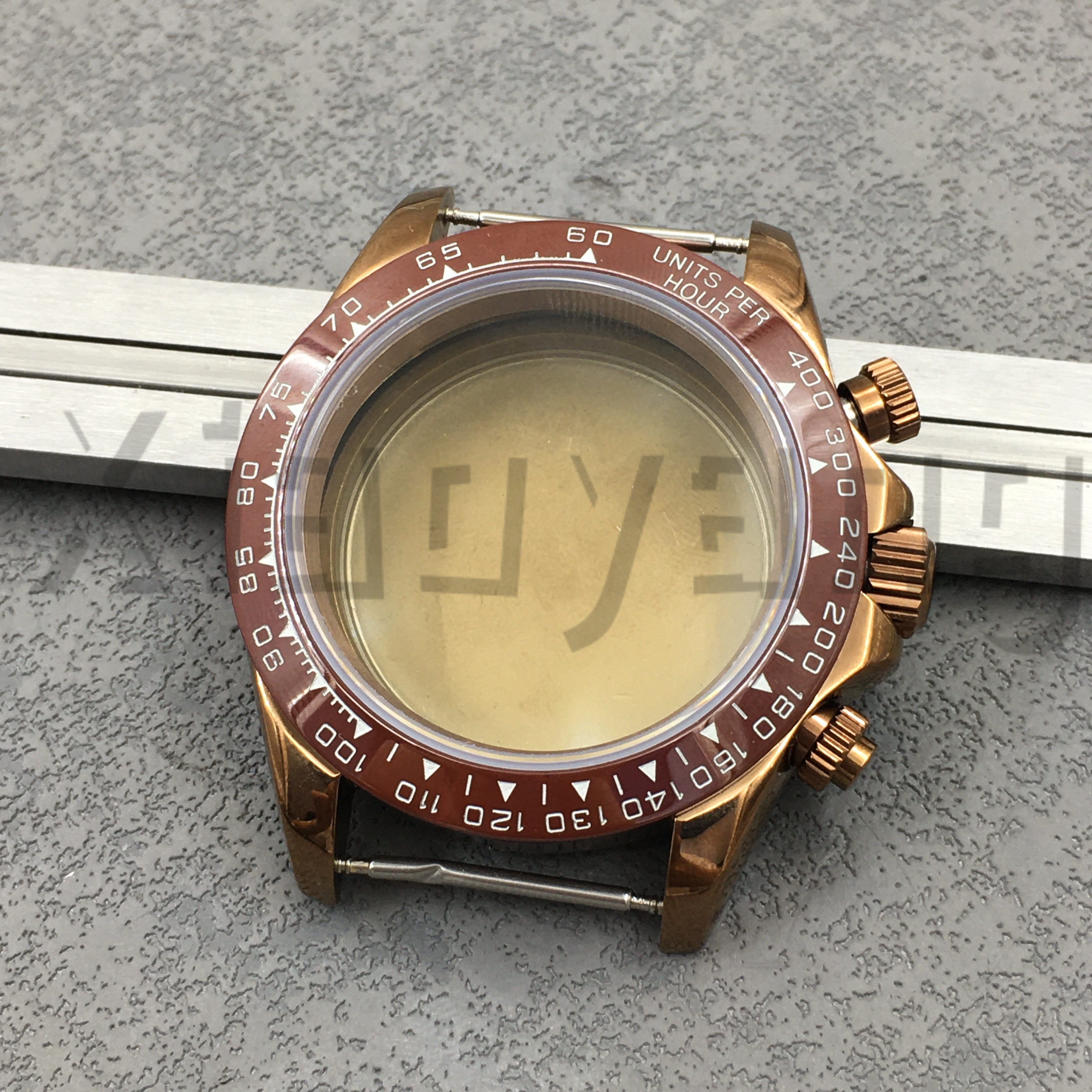 Bronze Case Watch - 39mm VK63 Quartz Chronograph Coffee Bronze