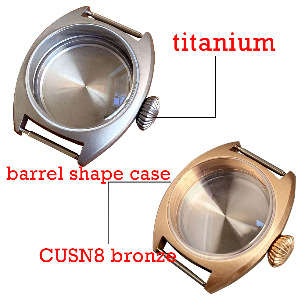 Bronze Case Watch - 36mm CUSN8 bronze barrel shape case