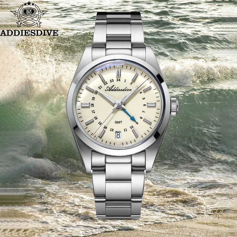 Luxury Watch With Bracelet - ADDIESDIVE Luxury Men's Analog Watch GMT