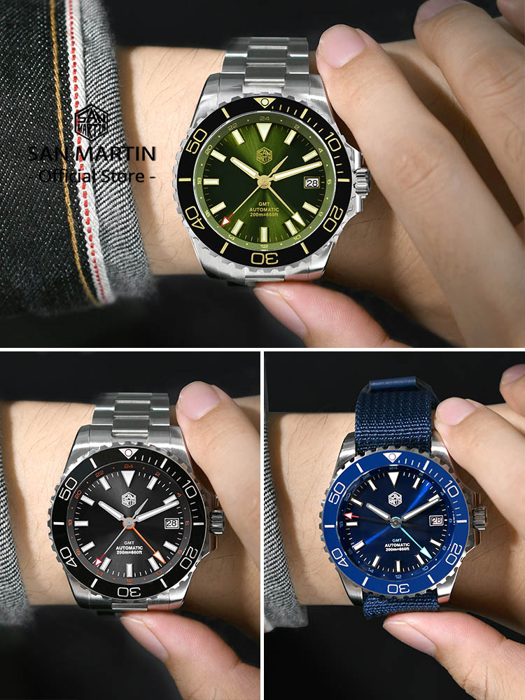 San Martin 39mm Diver GMT Watc - مراجعة Luxury Watch La وسعره