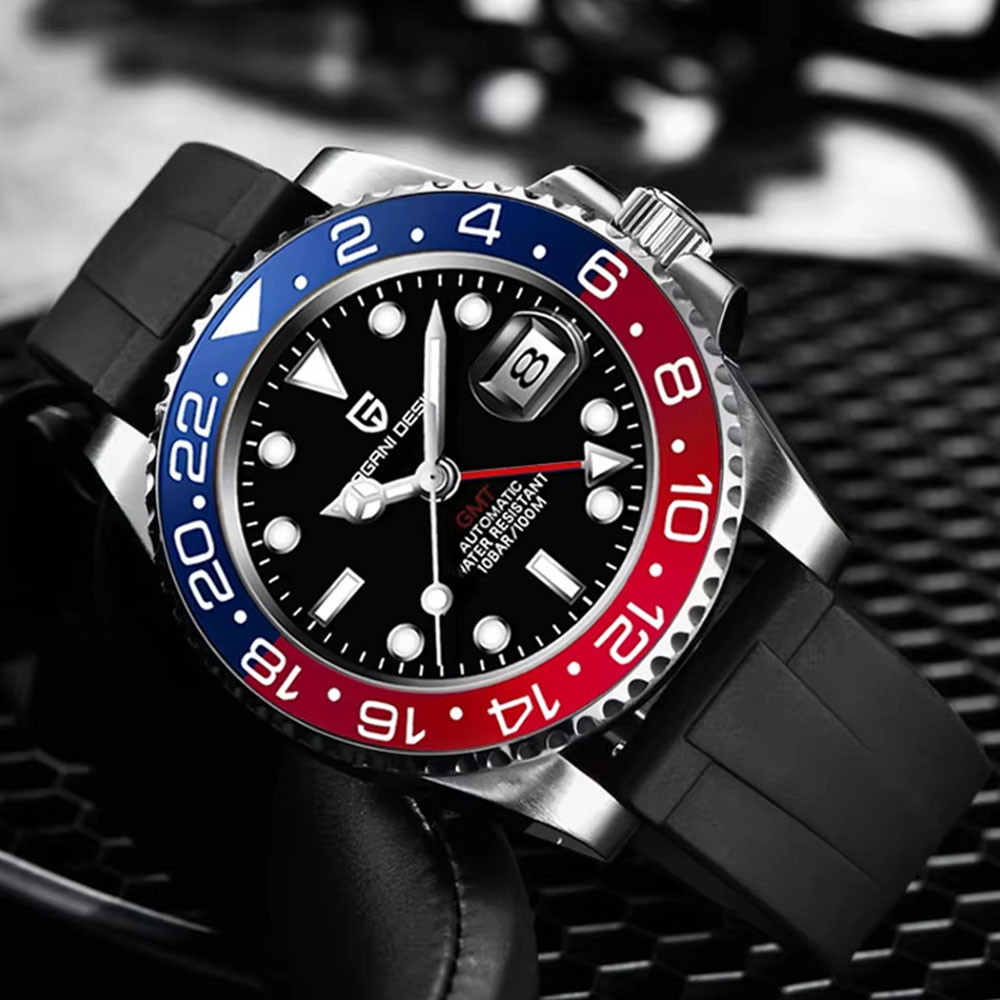 40mm PAGANI DESIGN GMT Men Wat - مراجعة Luxury Watch La وسعره