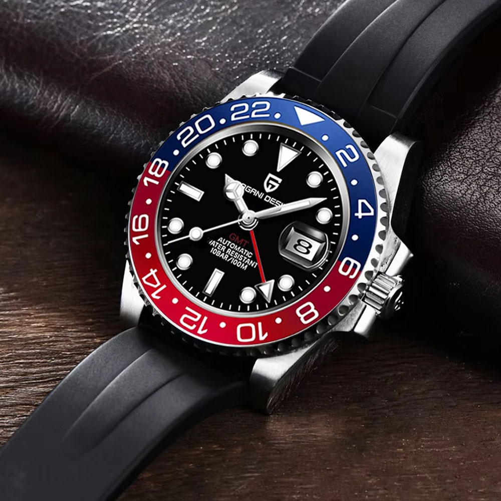 40mm PAGANI DESIGN GMT Men Wat - مراجعة Luxury Watch La وسعره
