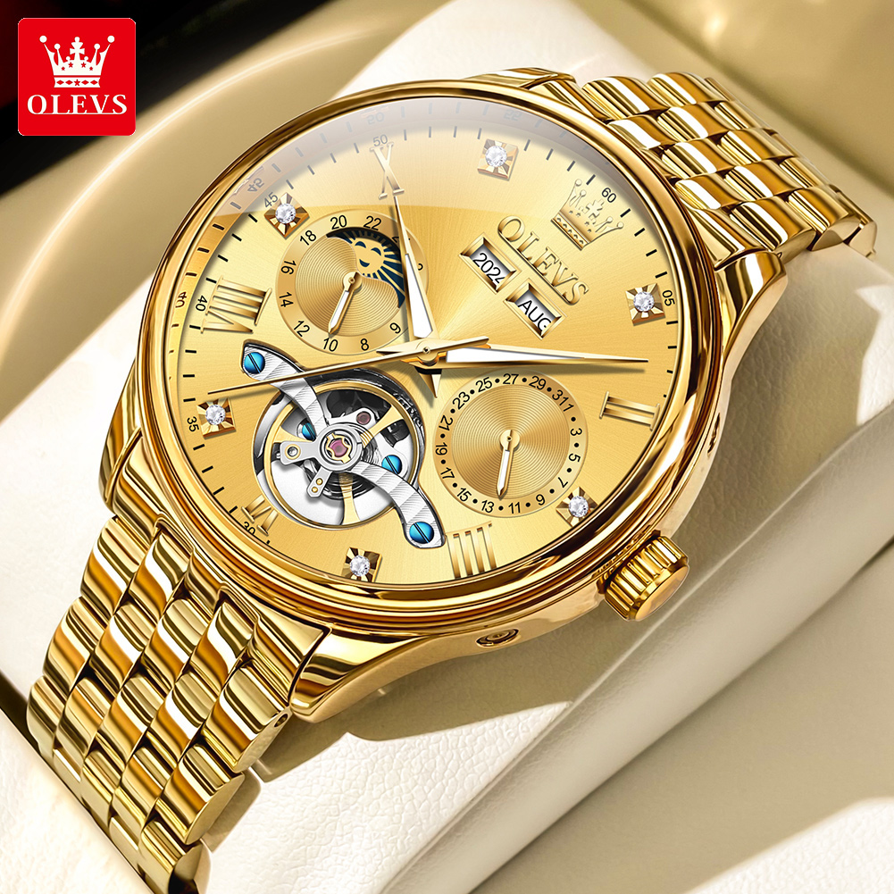 OLEVS 7023 Luxury Business Men - مراجعة Luxury Watch Hd وسعره