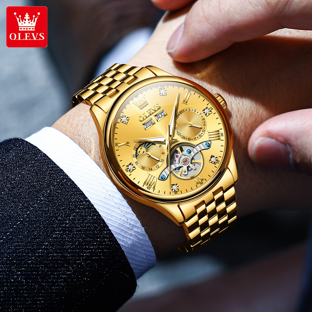 OLEVS 7023 Luxury Business Men - مراجعة Luxury Watch Hd وسعره