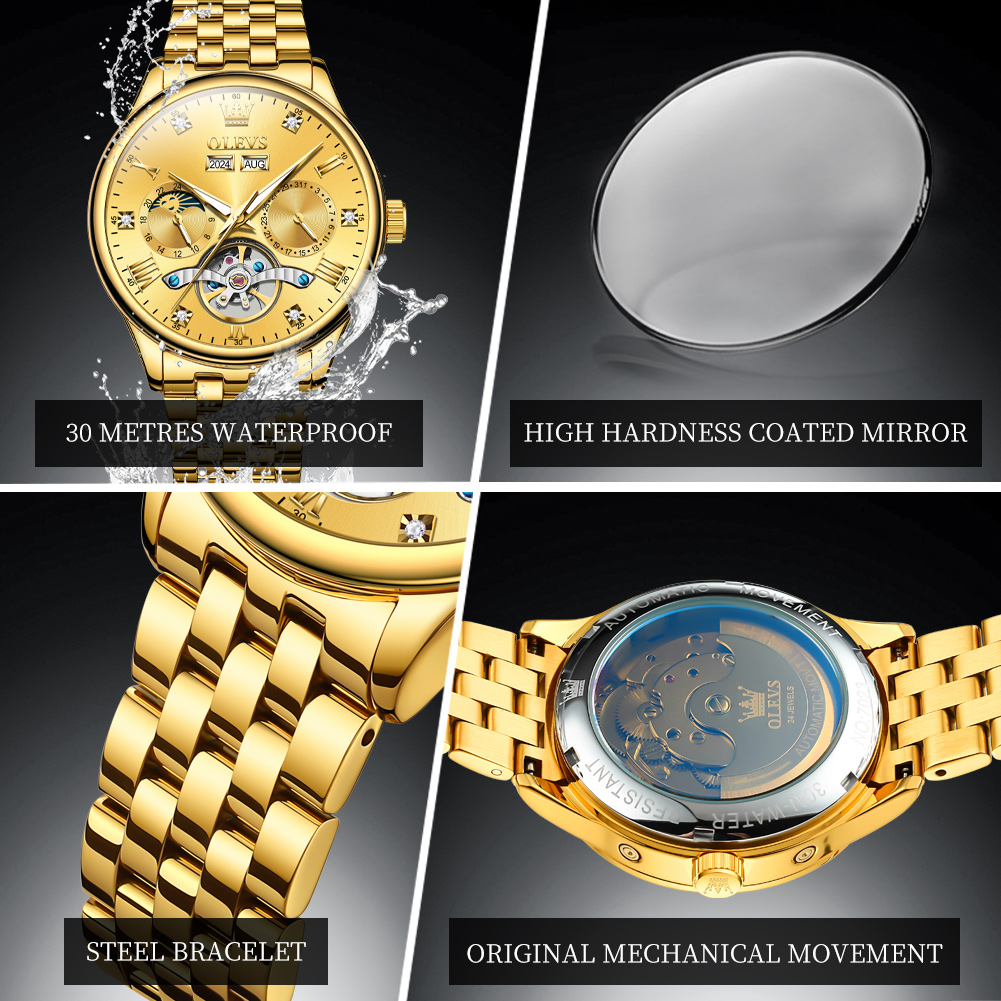 OLEVS 7023 Luxury Business Men - مراجعة Luxury Watch Hd وسعره