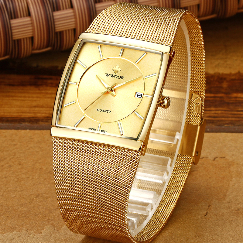 Wwoor Brand Luxury Gold Men Sq - مراجعة Luxury Watch Japan Brand وسعره