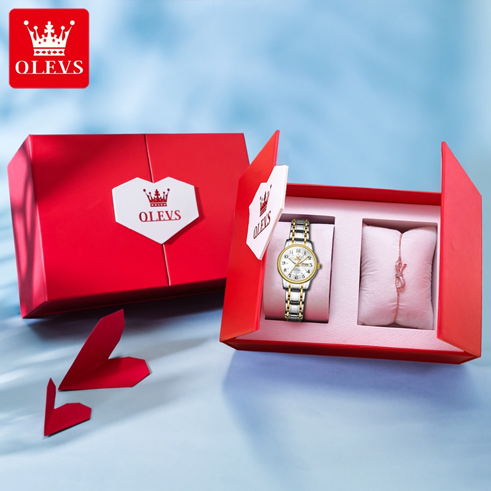 OLEVS 2891 Luxury Brand Fashio - مراجعة Luxury Watch Exhibition وسعره