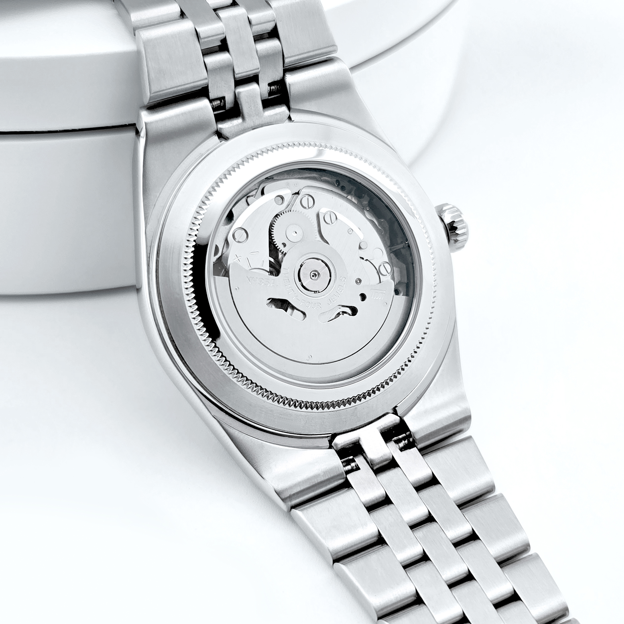 CUSTOM Logo Diy 40mm NH35 Mech - مراجعة Luxury Watch With Bracelet وسعره