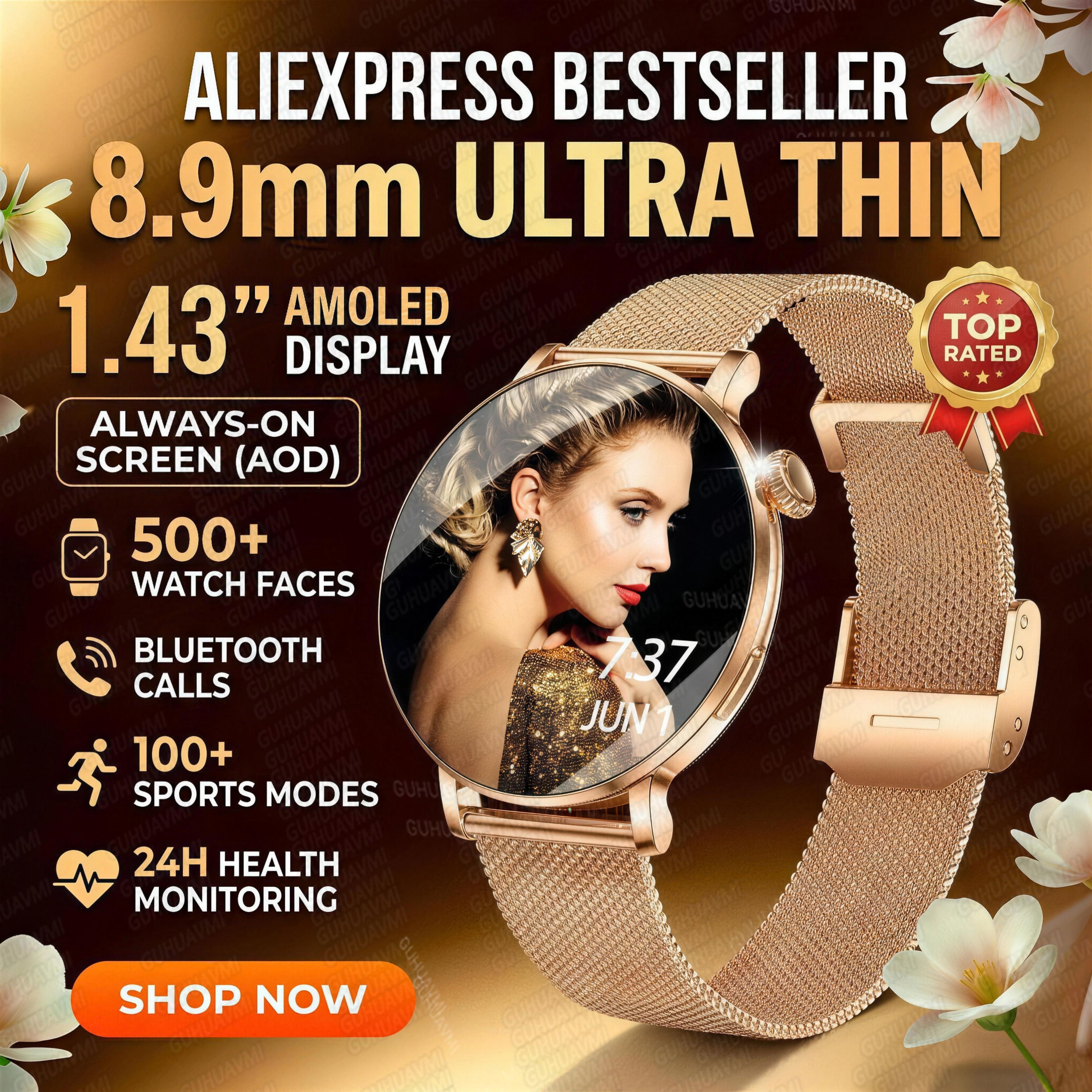 2026New Lady Smart Watch Women - مراجعة Luxury Watch Hd وسعره