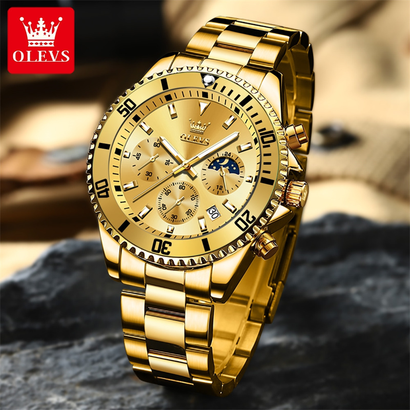 OLEVS Watch Men Top Brand Luxu - مراجعة Luxury Watch Exhibition وسعره