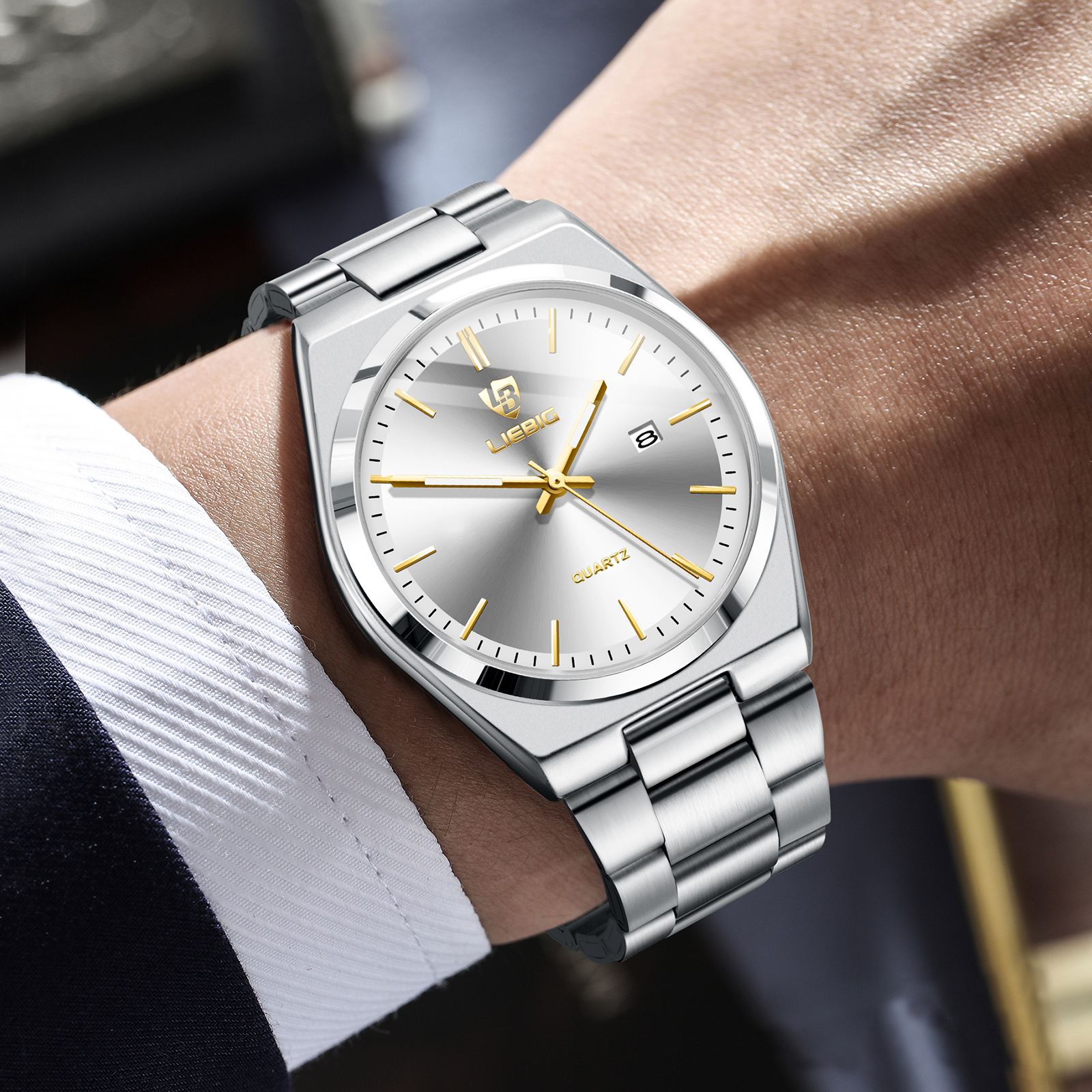 LIEBIG Male Fashion Simple Sta - مراجعة Luxury Watch List وسعره