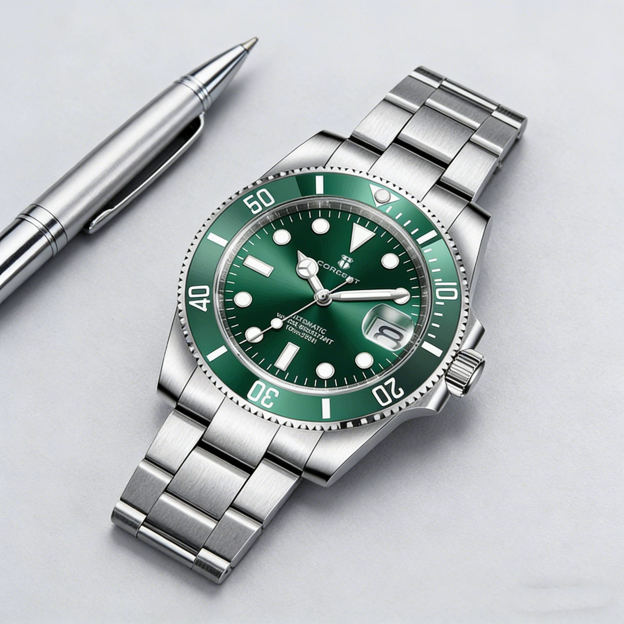 CUSTOM Logo 40mm 515 GMT Quart - مراجعة Luxury Watch Brands Logo وسعره