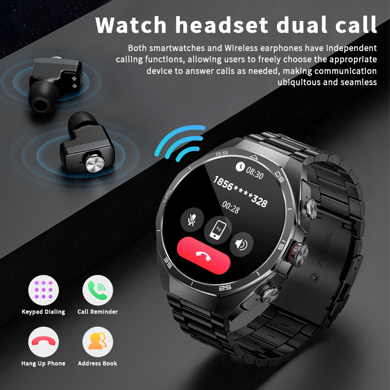 TWS Music Watches Earbuds Smar - مراجعة Luxury Watch La وسعره