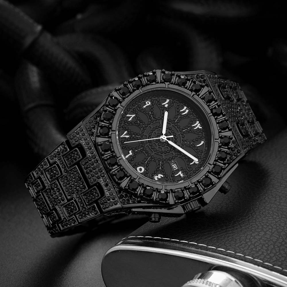 Specials Black Diamond Watch f - مراجعة Luxury Watch With Arabic Numerals وسعره