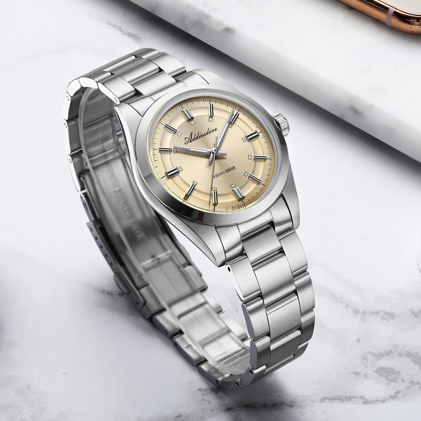 ADDIESDIVE Super Luminous Japa - مراجعة Luxury Watch With Bracelet وسعره