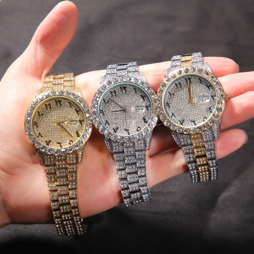 THE HIP HOP Big Dial Full Iced - مراجعة Luxury Watch With Arabic Numerals وسعره
