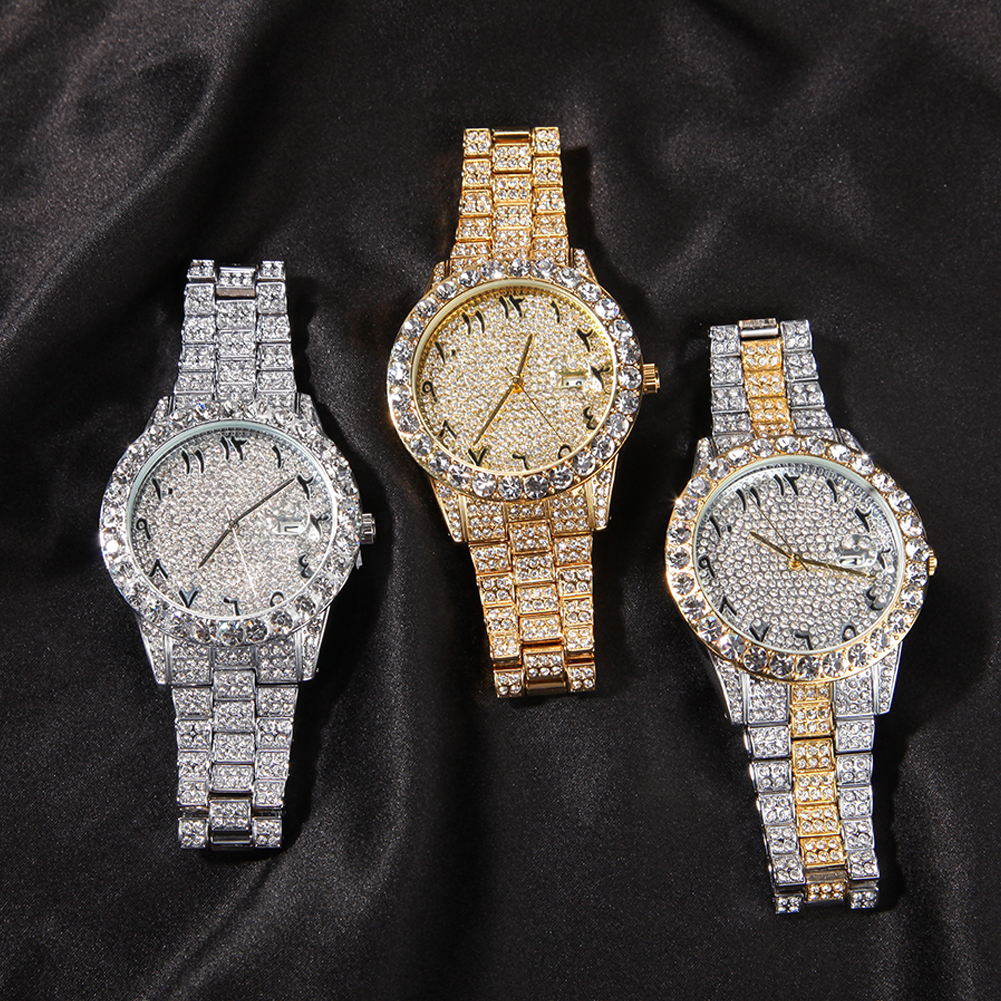 THE HIP HOP Big Dial Full Iced - مراجعة Luxury Watch With Arabic Numerals وسعره