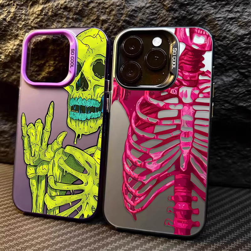 Luxury Pink Green Skull Phone  - مراجعة Luxury Watch Case وسعره