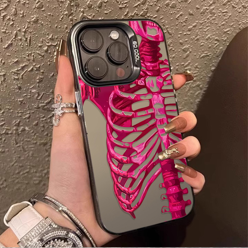 Luxury Pink Green Skull Phone  - مراجعة Luxury Watch Case وسعره