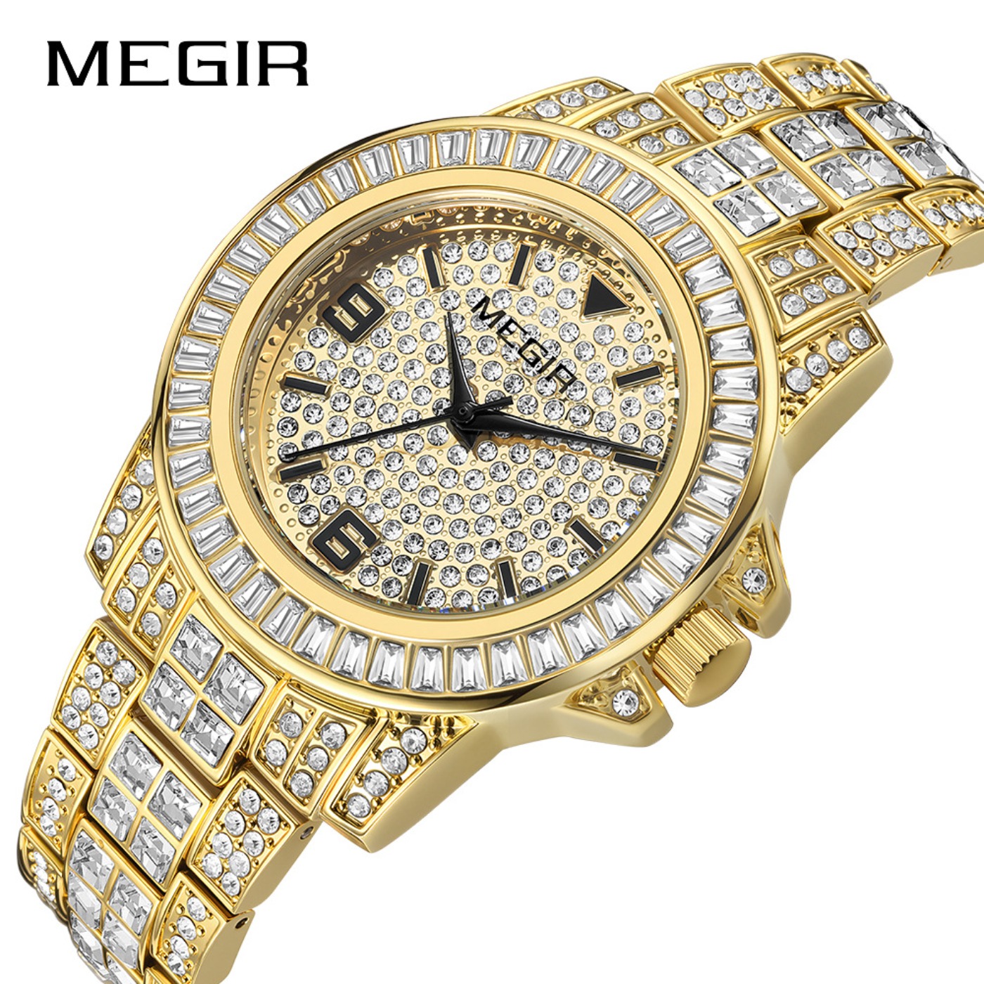 MEGIR Luxury Diamond Watches U - مراجعة Luxury Watch With Bracelet وسعره