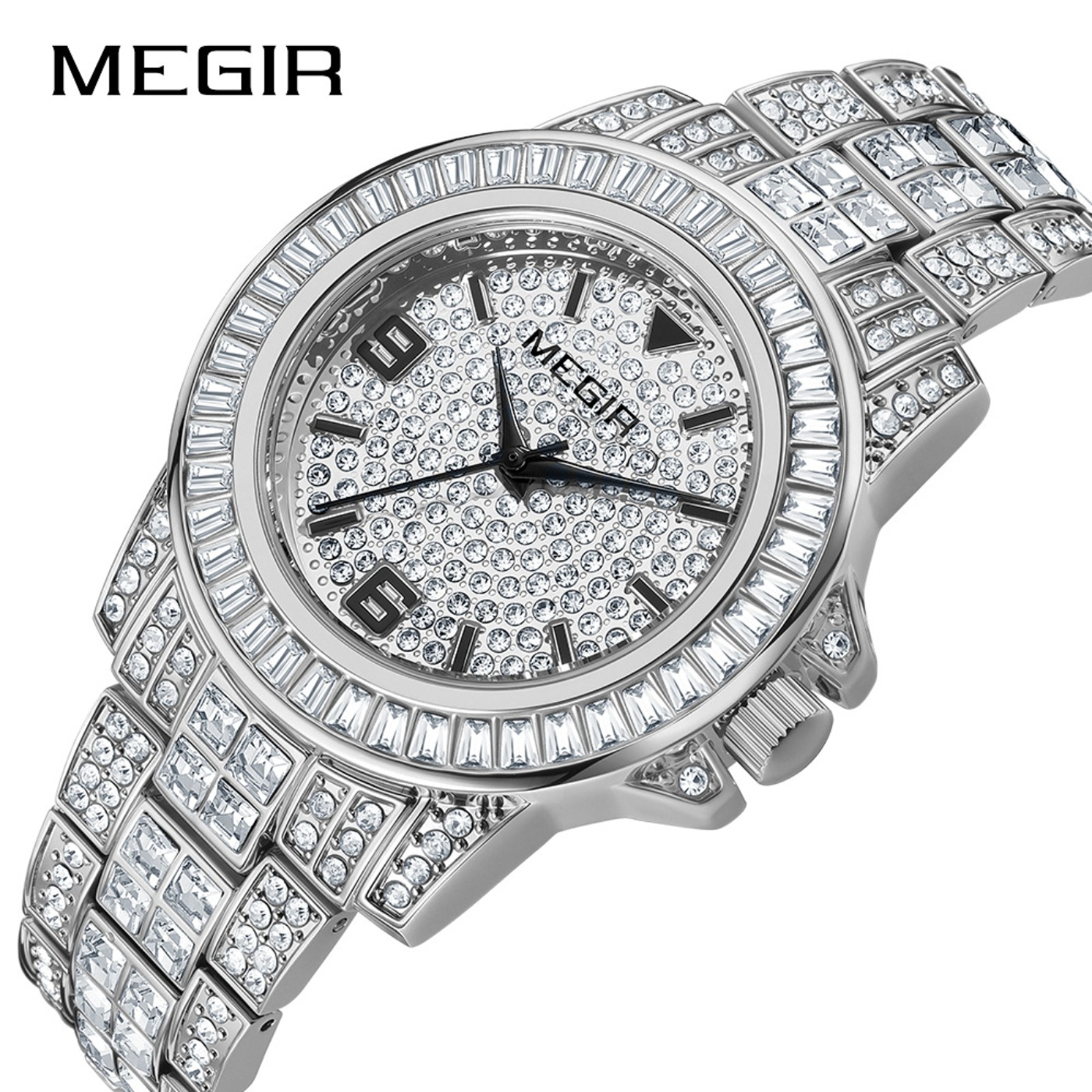 MEGIR Luxury Diamond Watches U - مراجعة Luxury Watch With Bracelet وسعره