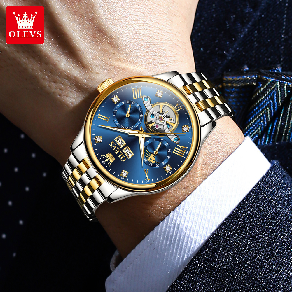 OLEVS 7023 Luxury Business Men - مراجعة Luxury Watch Hd وسعره
