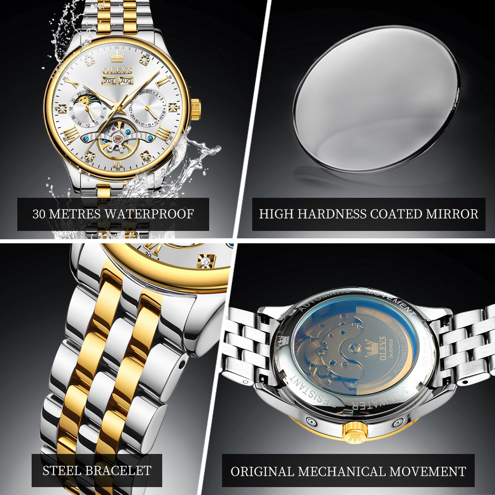 OLEVS 7023 Luxury Business Men - مراجعة Luxury Watch Hd وسعره