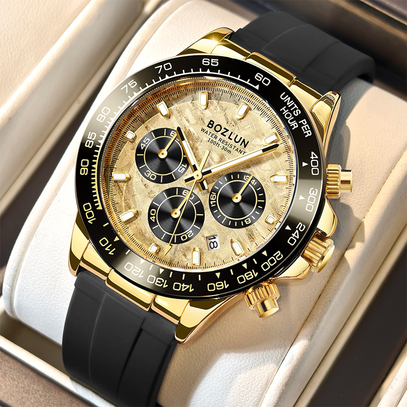 BOZLUN Chronograph Movement Qu - مراجعة Luxury Watch List وسعره