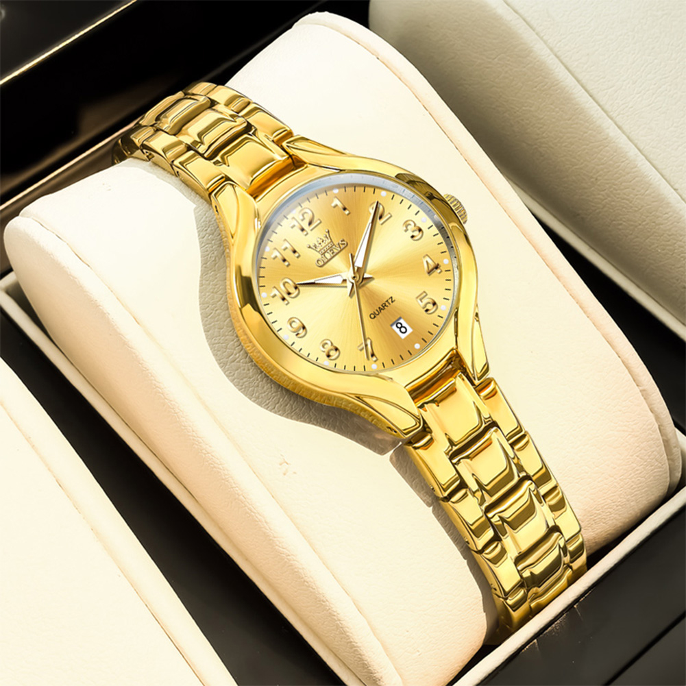 OLEVS Women's Watches 3650L Go - مراجعة Luxury Watch With Arabic Numerals وسعره