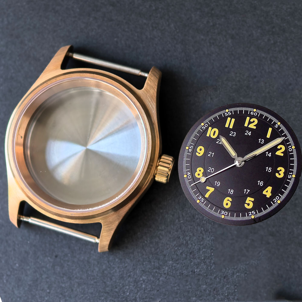 Vintage 36mm real Cusn8 Bronze - مراجعة Bronze Case Watch وسعره