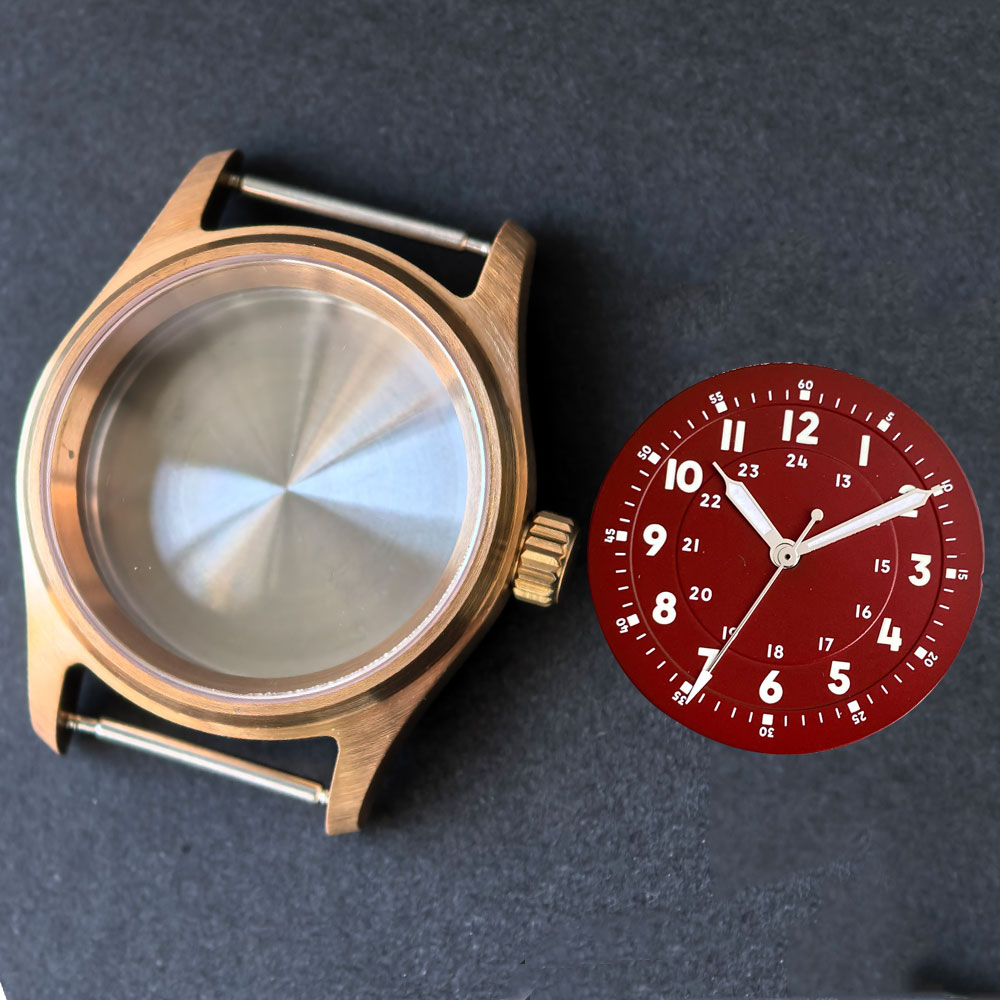 Vintage 36mm real Cusn8 Bronze - مراجعة Bronze Case Watch وسعره