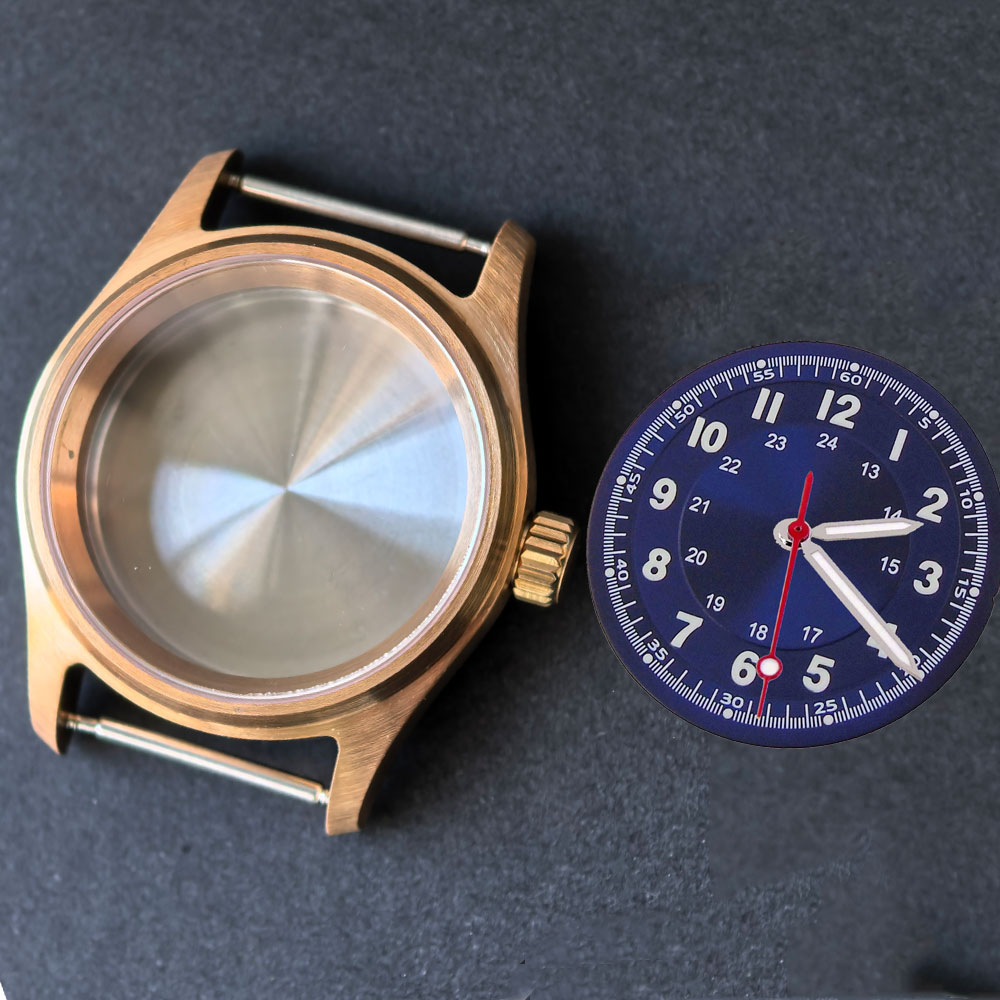 Vintage 36mm real Cusn8 Bronze - مراجعة Bronze Case Watch وسعره