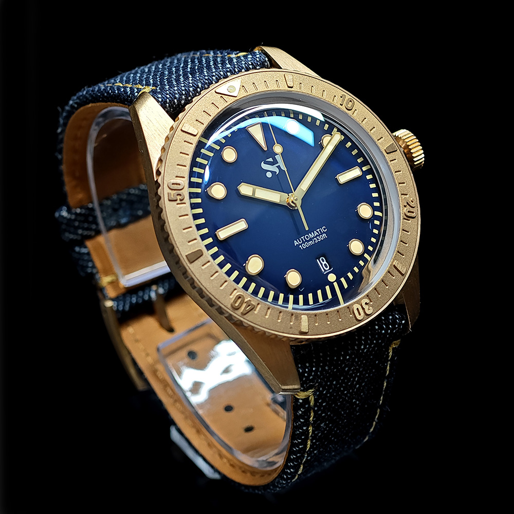 42mm Bronze Mens Watch Mechani - مراجعة Bronze Case Watch وسعره