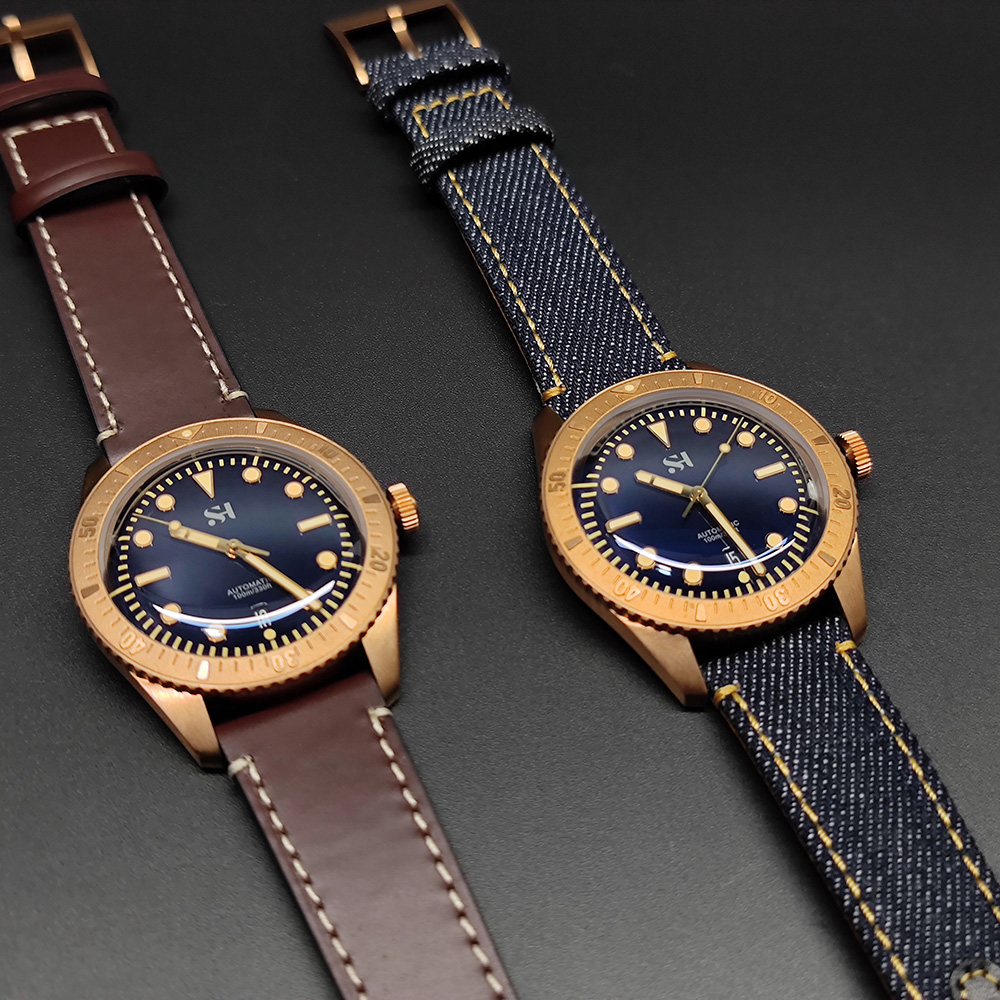 42mm Bronze Mens Watch Mechani - مراجعة Bronze Case Watch وسعره