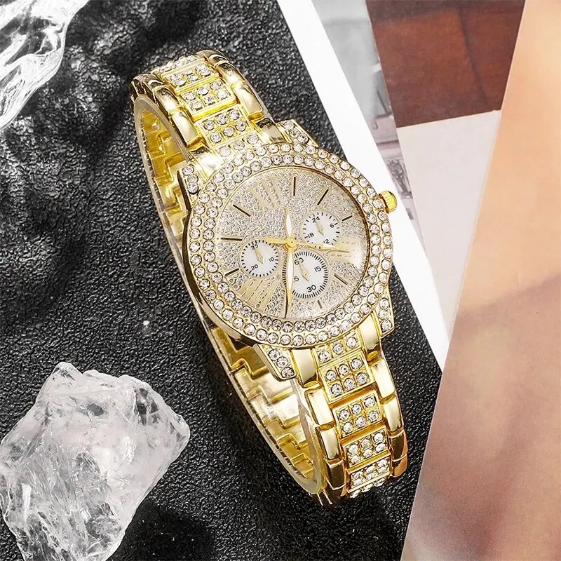 Women's Quartz Watch Gold Luxu - مراجعة Luxury Watch With Bracelet وسعره