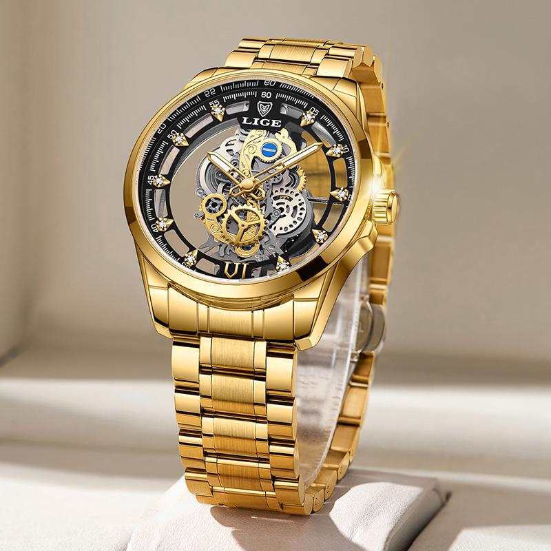 2026 LIGE Men Watch Skeleton A - مراجعة Luxury Watch Exhibition وسعره