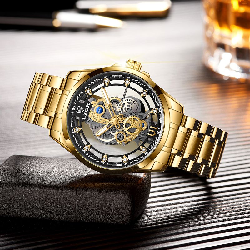 2026 LIGE Men Watch Skeleton A - مراجعة Luxury Watch Exhibition وسعره