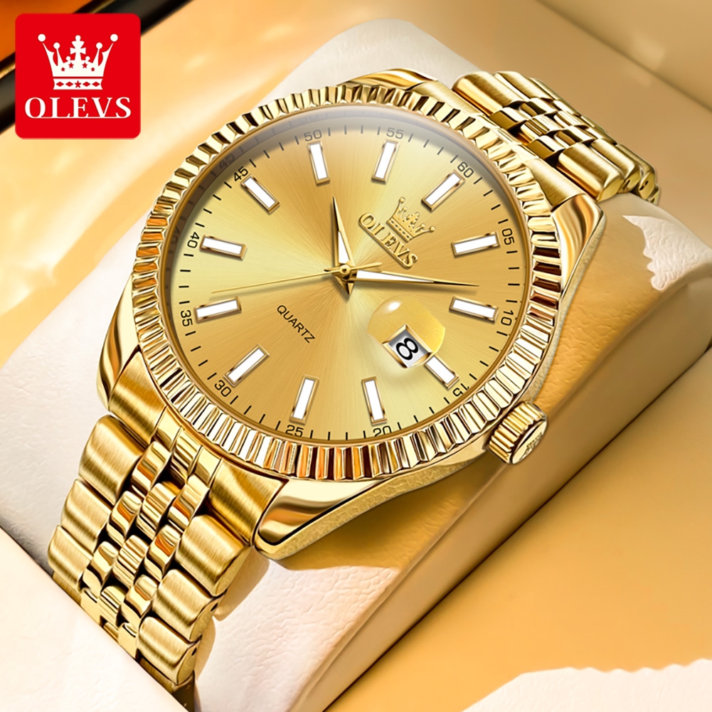 OLEVS 5593 Original Quatz Watc - مراجعة Luxury Watch Hd وسعره