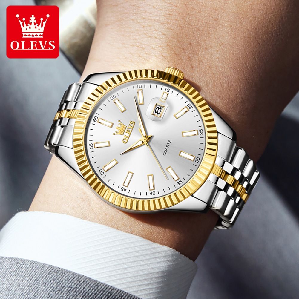 OLEVS 5593 Original Quatz Watc - مراجعة Luxury Watch Hd وسعره