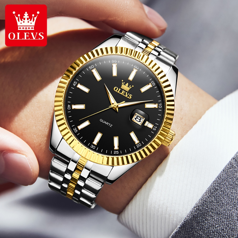 OLEVS 5593 Original Quatz Watc - مراجعة Luxury Watch Hd وسعره