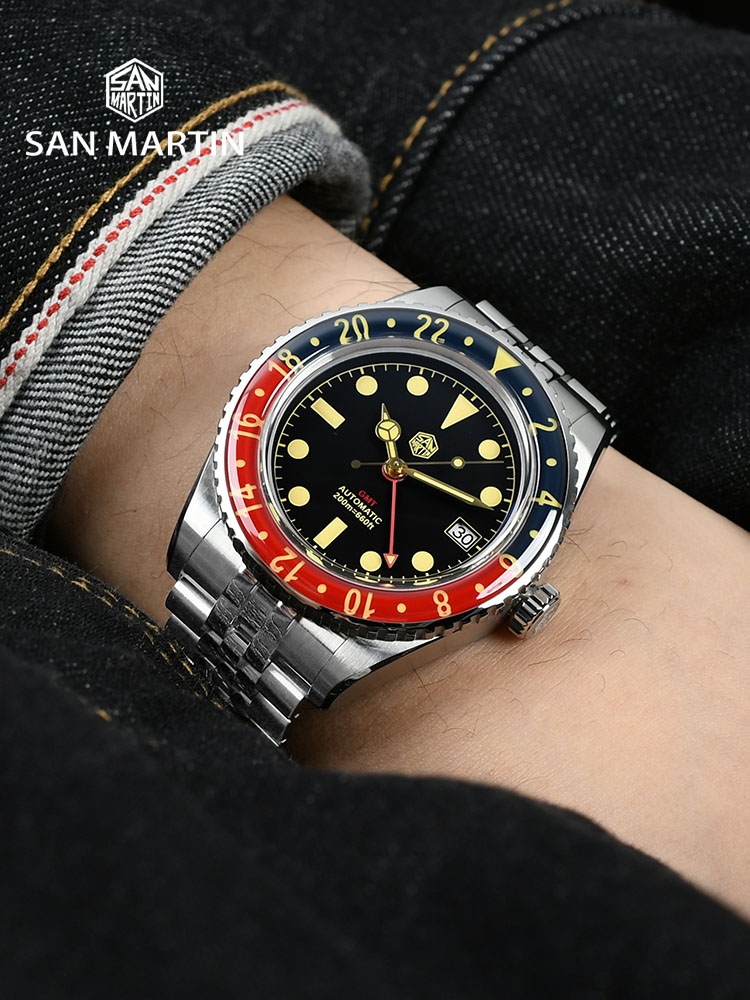 San Martin NH34 40mm GMT Luxur - مراجعة Luxury Watch La وسعره