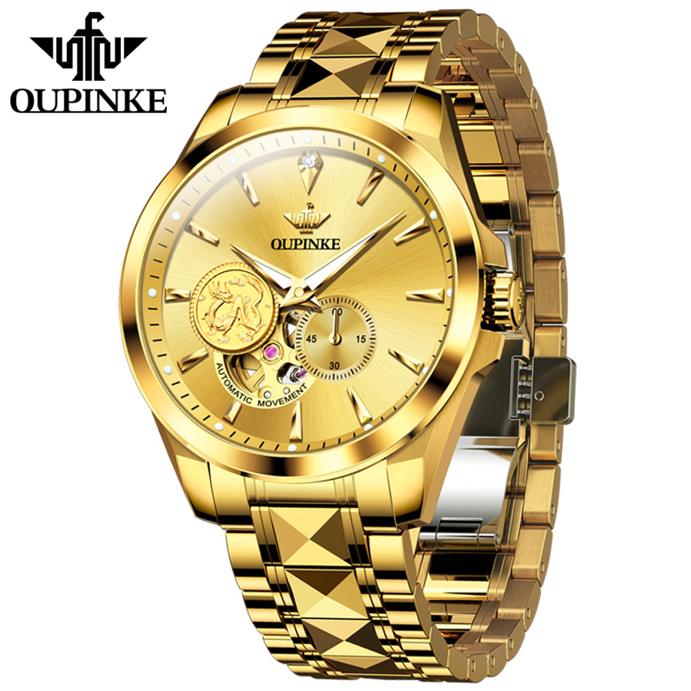 OUPINKE Men's Watches Top Bran - مراجعة Luxury Watch Brands Logo وسعره
