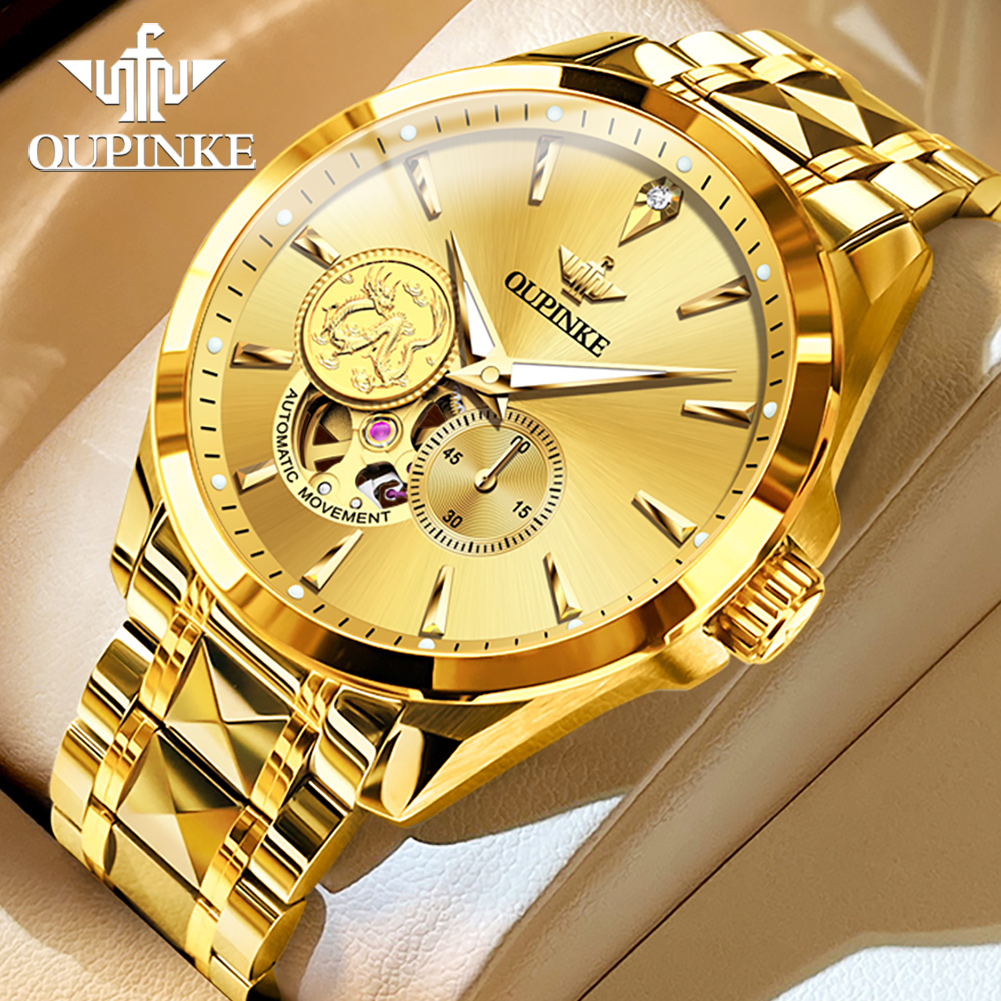 OUPINKE Men's Watches Top Bran - مراجعة Luxury Watch Brands Logo وسعره