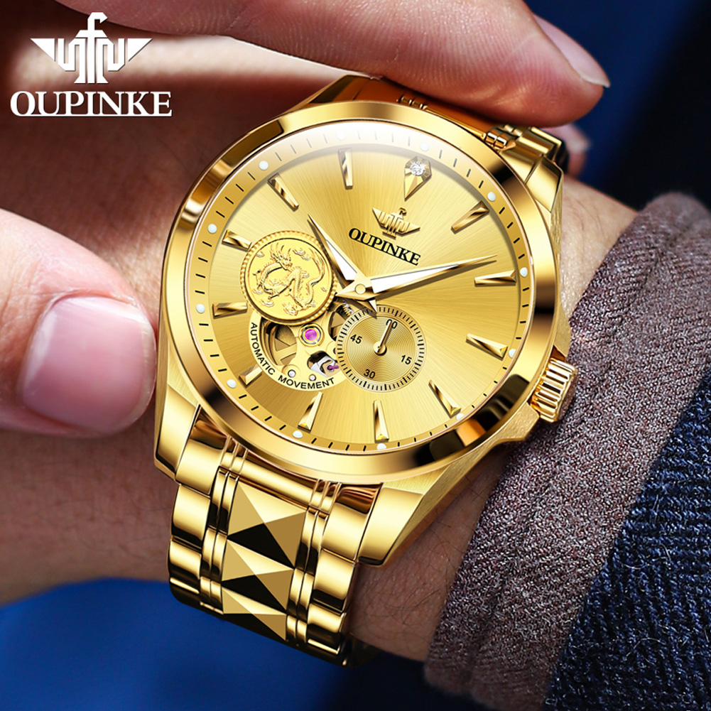 OUPINKE Men's Watches Top Bran - مراجعة Luxury Watch Brands Logo وسعره