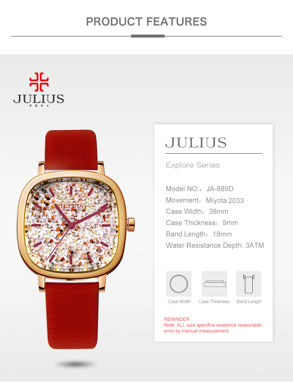 JULIUS Women Watch Luxury Bran - مراجعة Luxury Watch Brands Logo وسعره