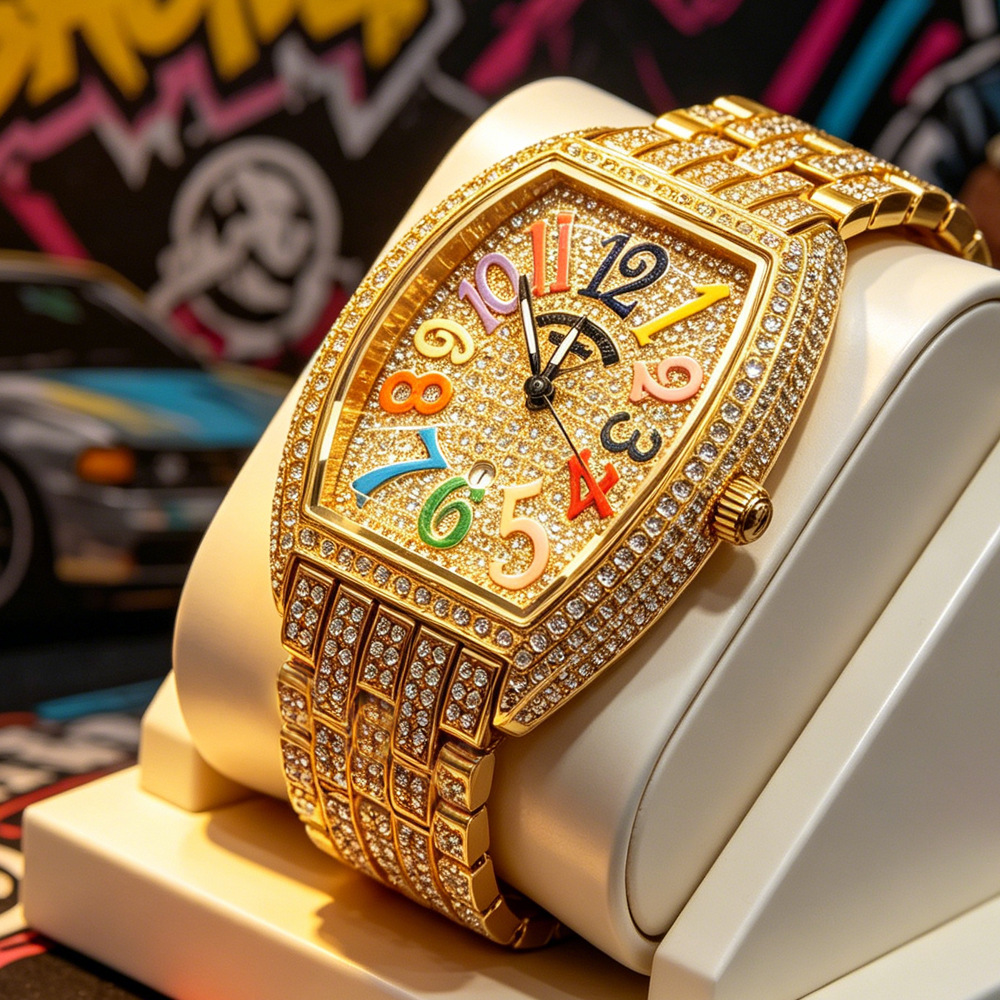 Tonneau NO Logo Full Diamond H - مراجعة Luxury Watch Brands Logo وسعره