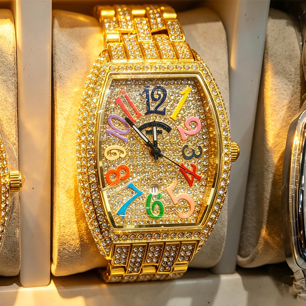 Tonneau NO Logo Full Diamond H - مراجعة Luxury Watch Brands Logo وسعره