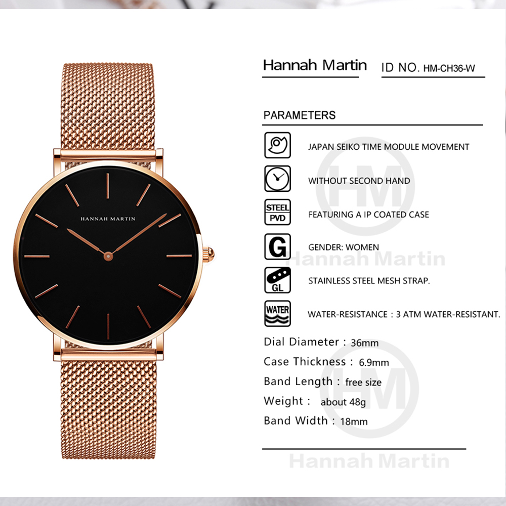 Hannah Martin Top Brand Luxury - مراجعة Luxury Watch Japan Brand وسعره